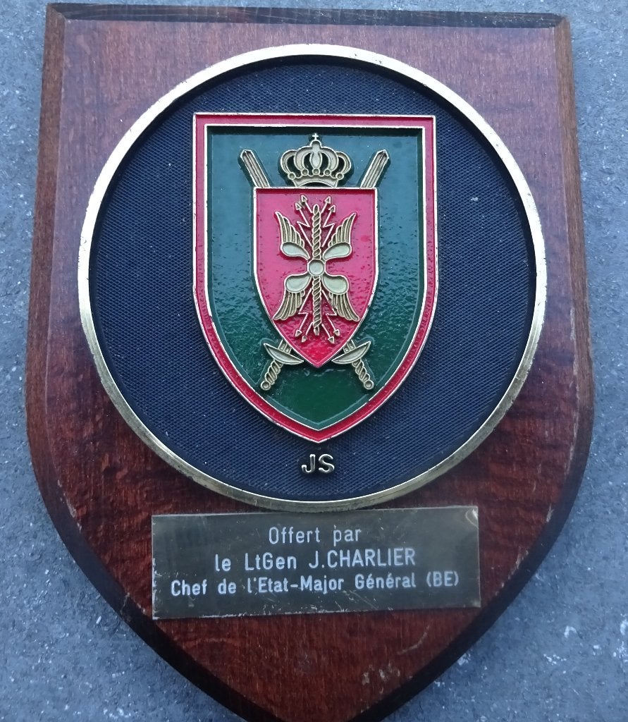 BELGIQUE: ABL / FBA - ETAT-MAJOR GENERAL - INSIGNE CREST, Envoi, Armée de terre, Emblème ou Badge