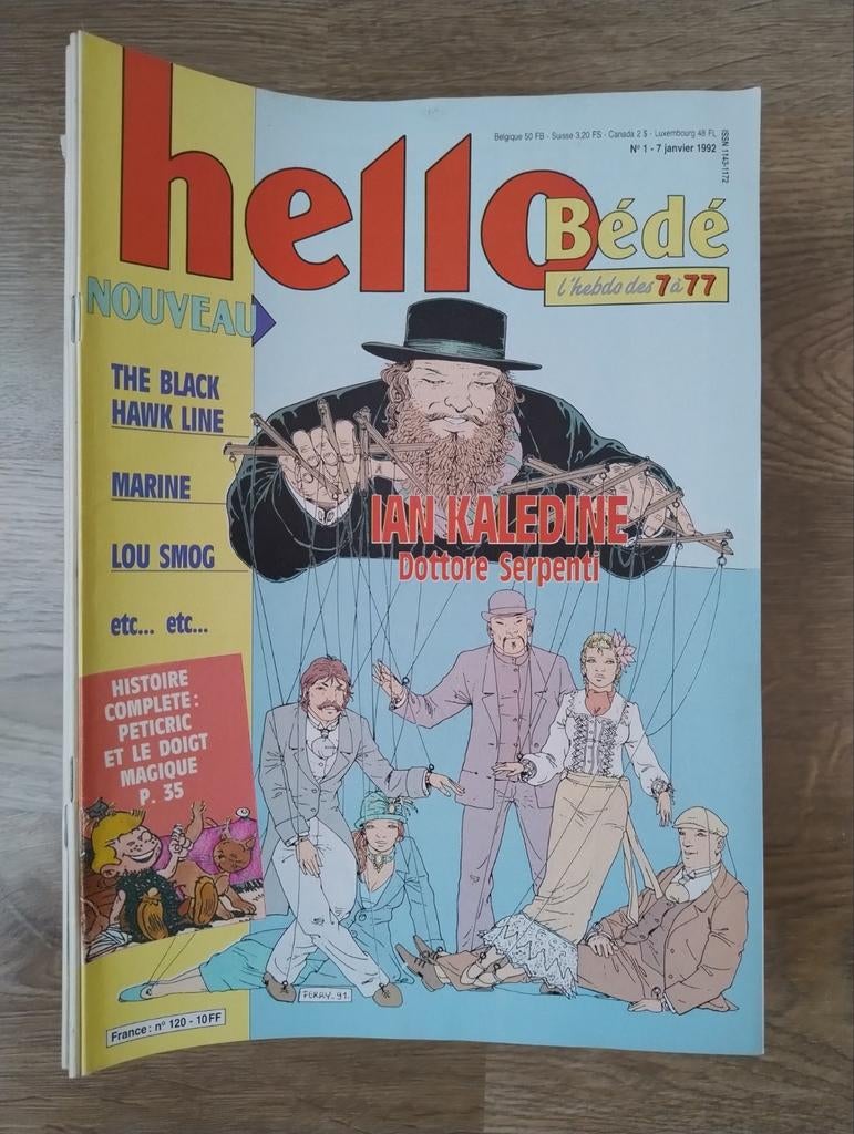 Hello Bd hebdomadaire après Tintin de 1992, Enlèvement ou Envoi