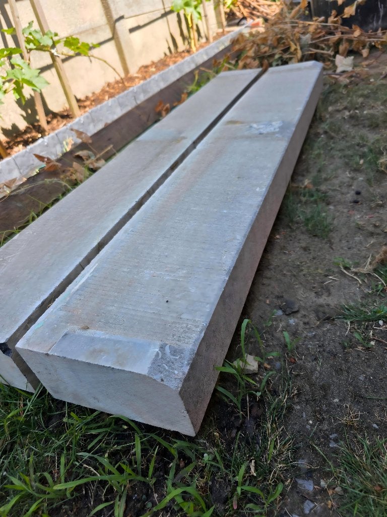 Set van 2 Blauwe hardsteen  raamdorpels – 139 cm L., Ophalen, Gebruikt