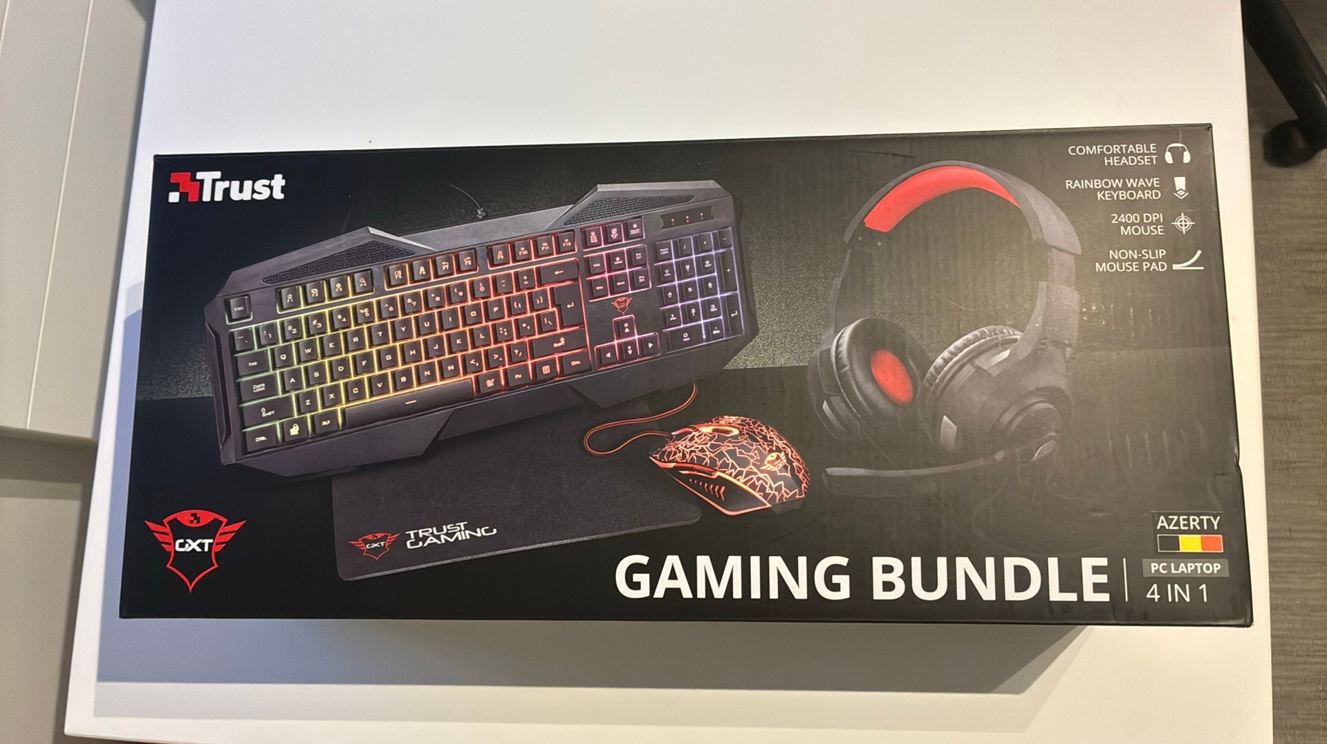 Pack de jeu Trust GXT 4 en 1, Informatique & Logiciels, Claviers, Azerty, Filaire, Enlèvement