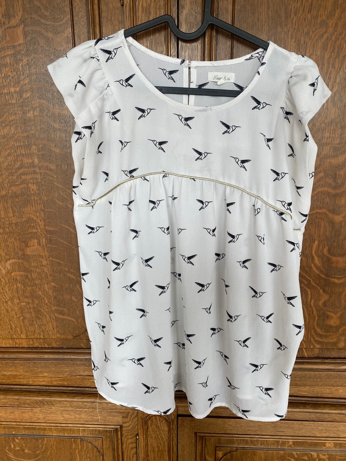 T-shirt colibris, Kleding | Dames, T-shirts, Maat 38/40 (M), Wit, Ophalen of Verzenden, Korte mouw