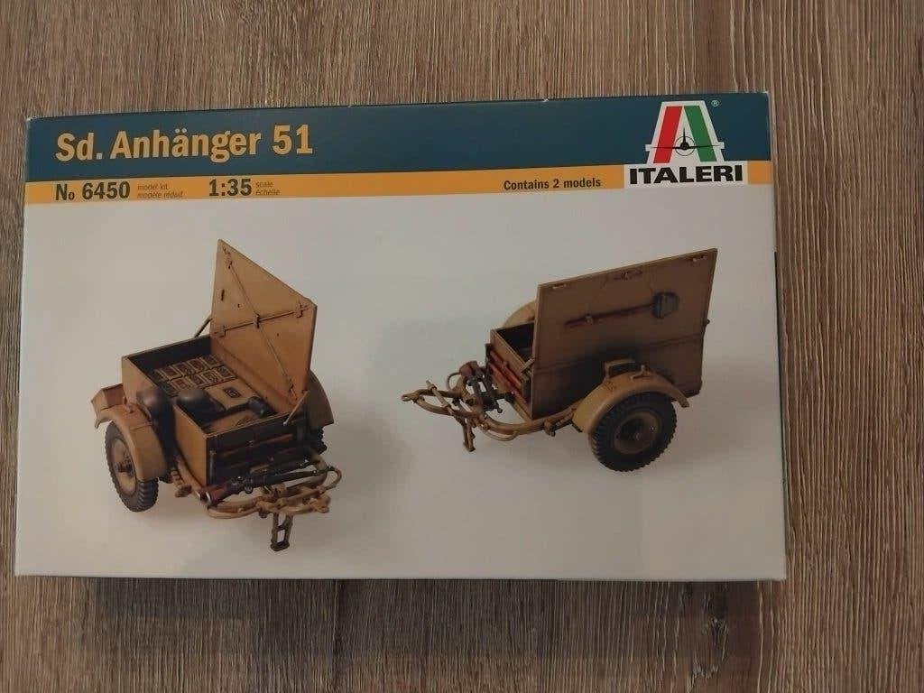 Sd Anhanger  51, Hobby en Vrije tijd, Modelbouw | Auto's en Voertuigen, Ophalen of Verzenden, Nieuw, Groter dan 1:32, Italeri