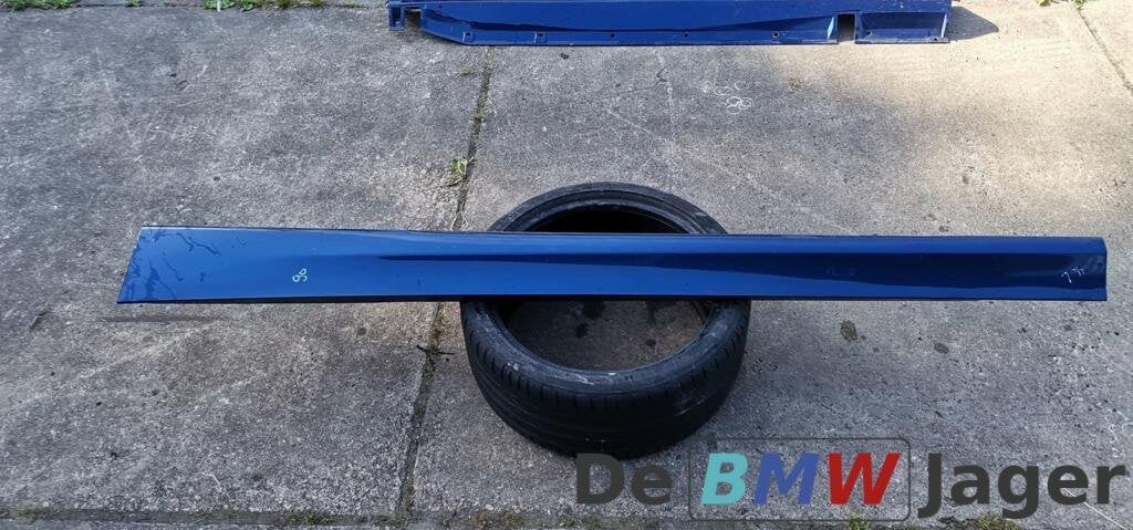 Sideskirt links blauw BMW 3-serie E90 & E91 51777062297, Gebruikt, Ophalen of Verzenden, BMW, BMW