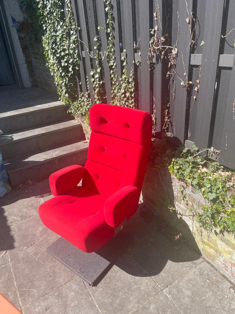 cinemazetel op poot, Huis en Inrichting, Fauteuils, Ophalen, 75 tot 100 cm, Zo goed als nieuw, Stof