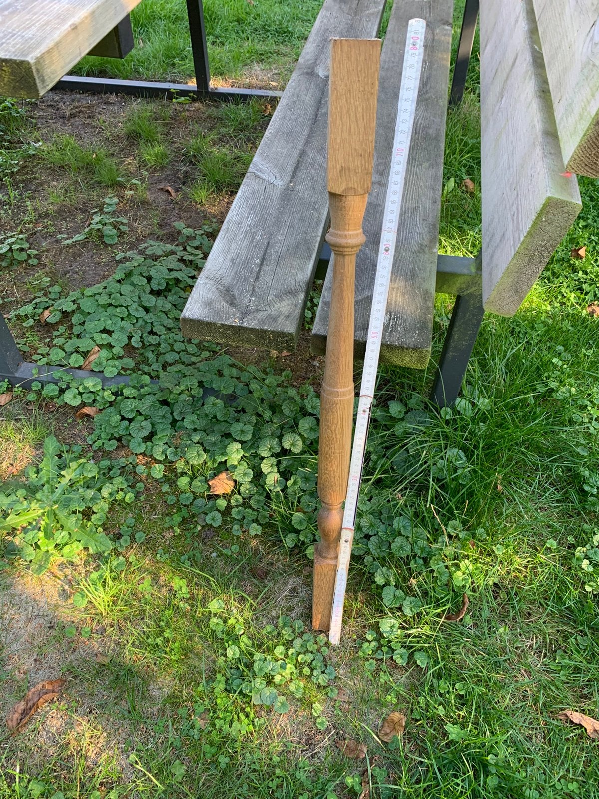 Oude eiken trapballusters, nooit gebruikt 47 jaar oud, Doe-het-zelf en Bouw, Ophalen, Nieuw, Trap, Minder dan 2 meter