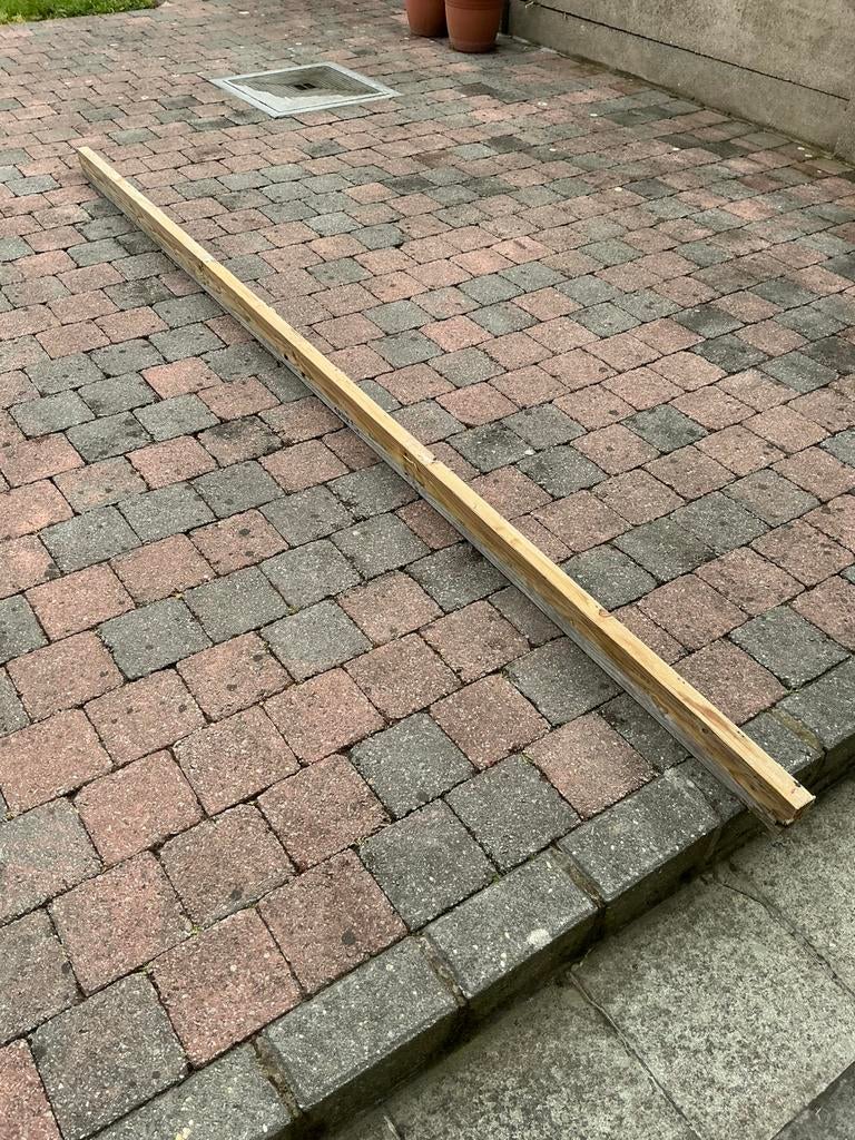 Geïmpregneerde vuren planken - balken 35 x 85 mm, Doe-het-zelf en Bouw, Hout en Planken, Gebruikt, 25 tot 50 mm, 250 tot 300 cm