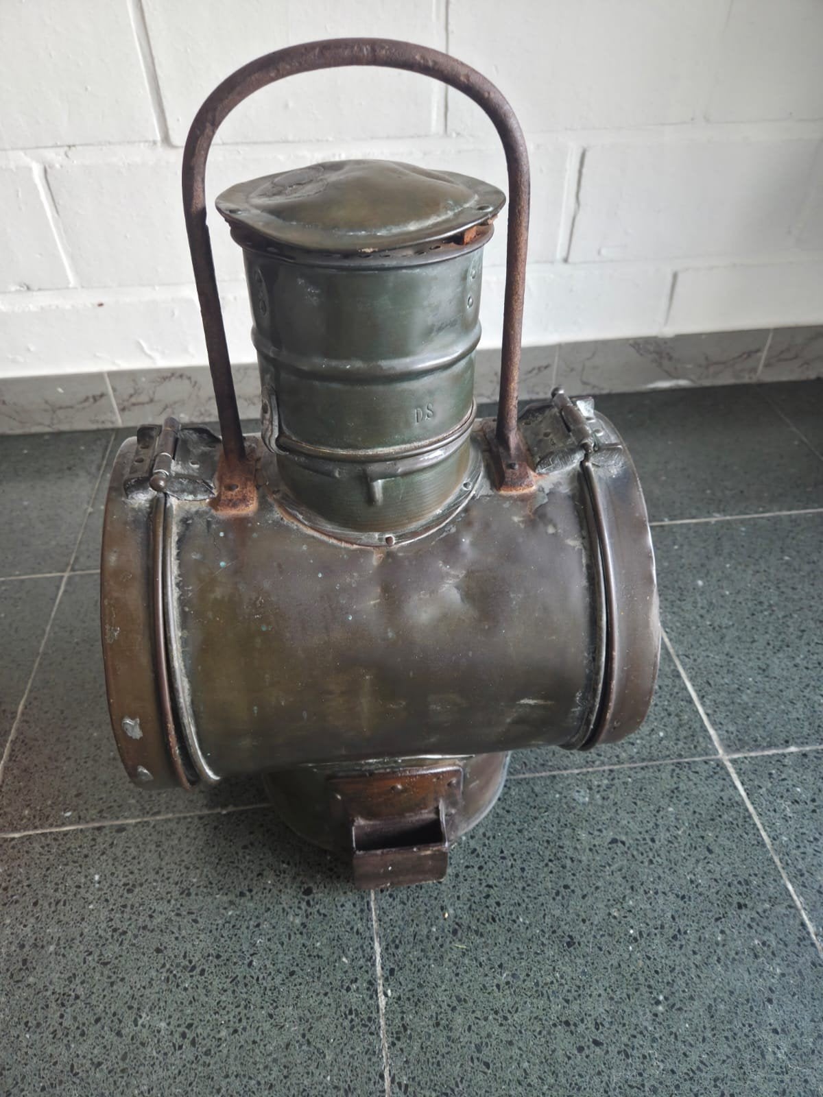 Authentieke locomotief lamp, Antiek en Kunst, Ophalen