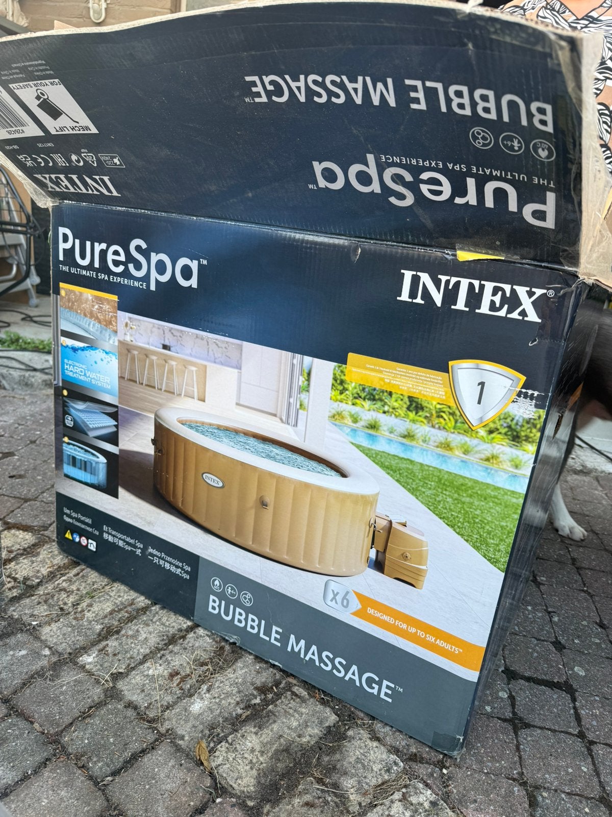 Intex PureSpa Bubble Massage (6-persoons), Jardin & Terrasse, Bains à remous et Spas, Enlèvement ou Envoi, Comme neuf, Tapis de sol