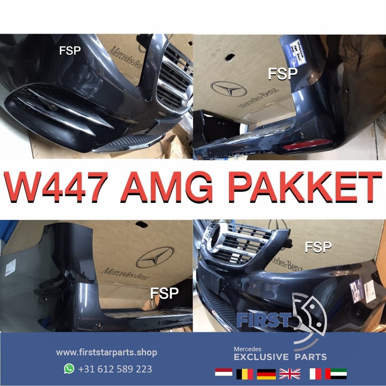 W447 VITO V KLASSE AMG PAKKET origineel Mercedes GRIJS 2020, Gebruikt, -, Ophalen of Verzenden, Bumper