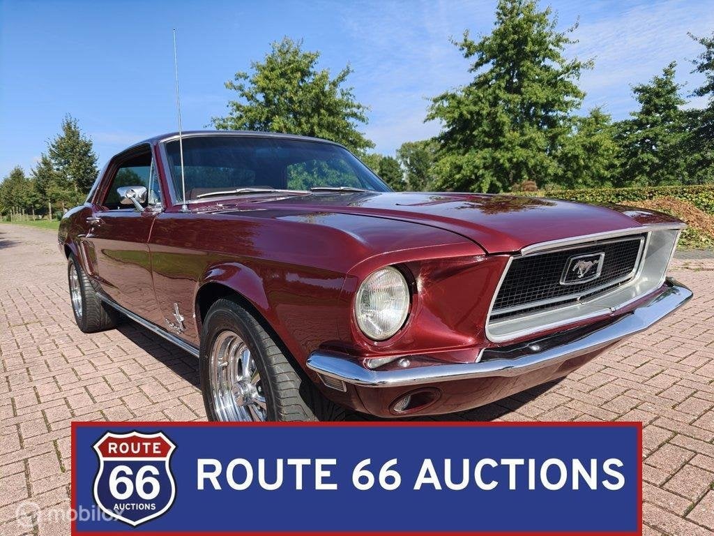 Ford Mustang Hardtop C-Code | 1968 | Route 66 Auctions, Zwart, Bedrijf, Handgeschakeld, Overige carrosserie