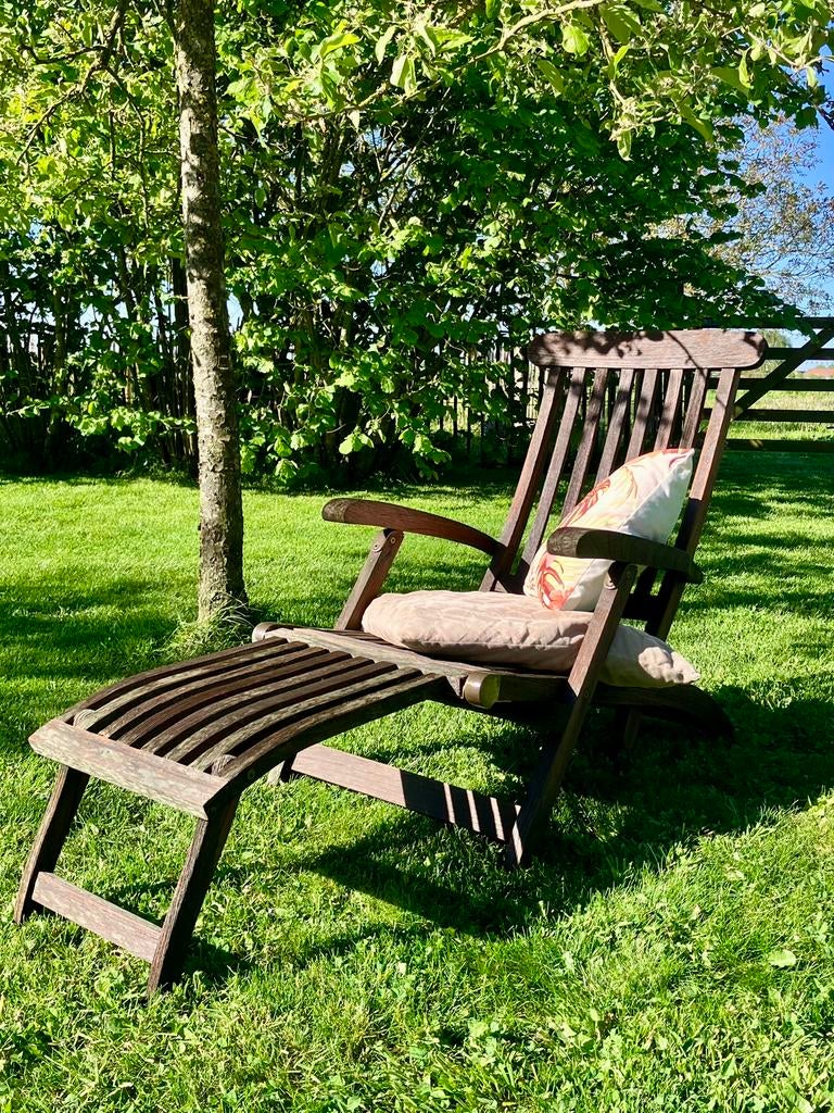 Ligzetel tuinzetel teak, Enlèvement ou Envoi, Comme neuf