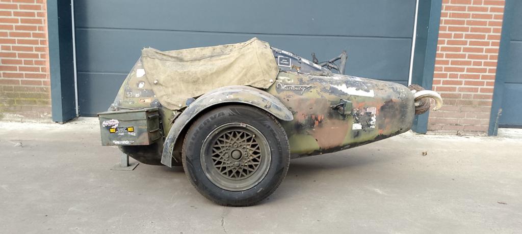 Geremd zijspan compleet met schoorstangen Chopper Bobber, Enlèvement
