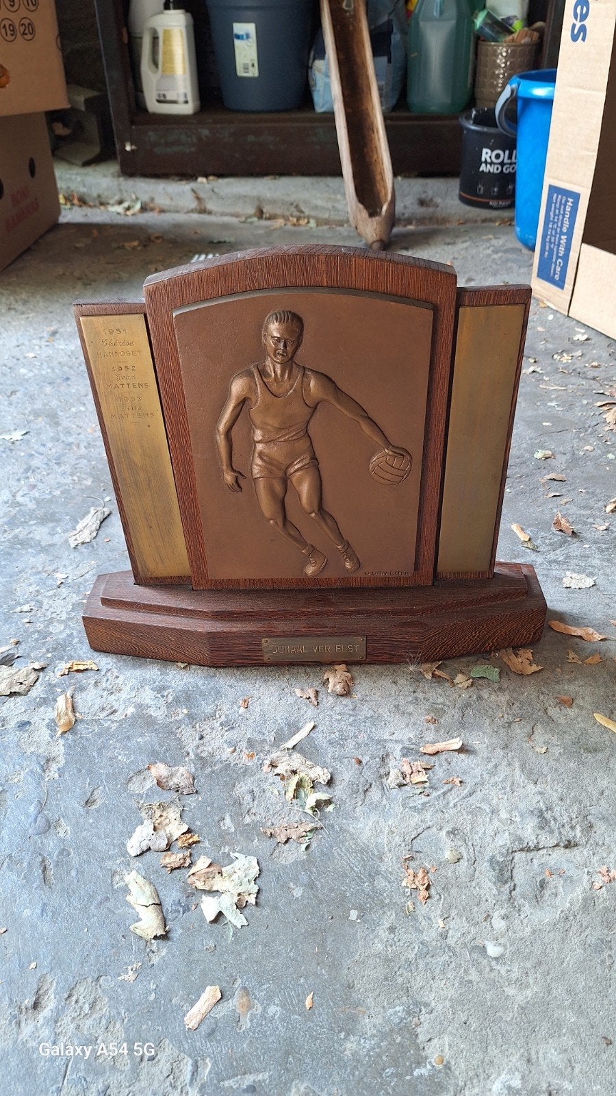 Trofee basketbal brons plaat, Ophalen of Verzenden