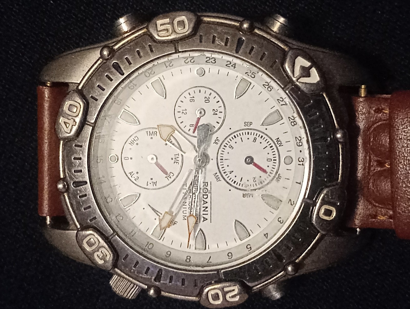 Rodania en corvair quartz horloge te koop, Handtassen en Accessoires, Horloges | Heren, Ophalen, Gebruikt, Polshorloge