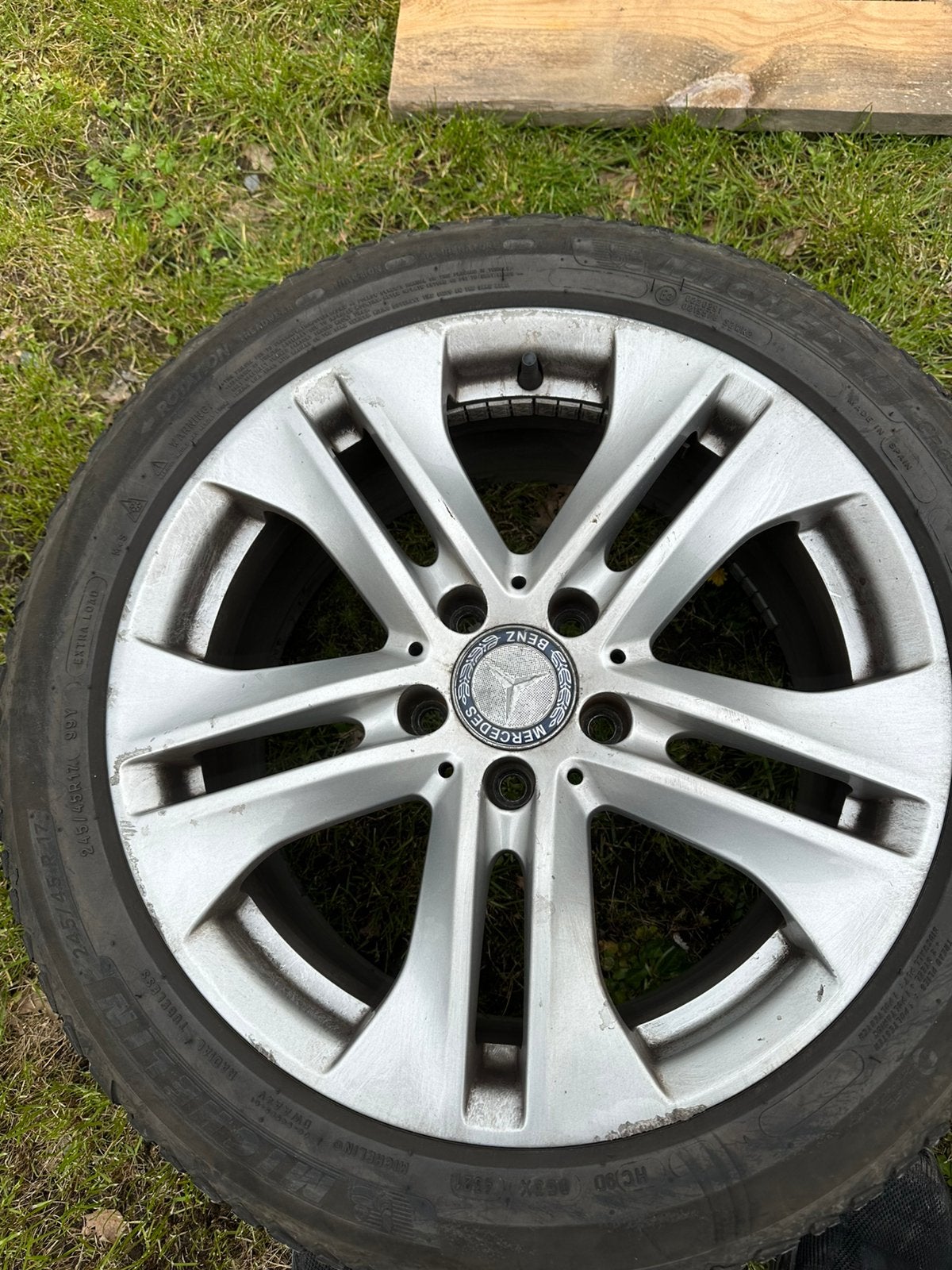 Velgen met banden Mercedes E-klasse / C-klasse 17 inch, Auto-onderdelen, Banden en Velgen, Banden en Velgen, 17 inch, Ophalen of Verzenden