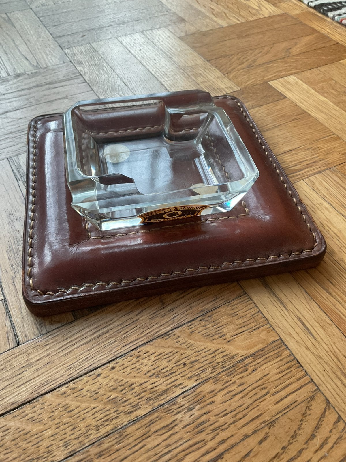 Cendrier vide poche vintage Val Saint Lambert x Delvaux, Enlèvement ou Envoi