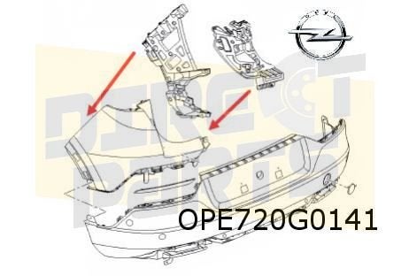 Opel Grandland X (11/17-8/21) (P1UO) Achterbumperversterking, Autos : Pièces & Accessoires, Neuf, Arrière, -, Opel