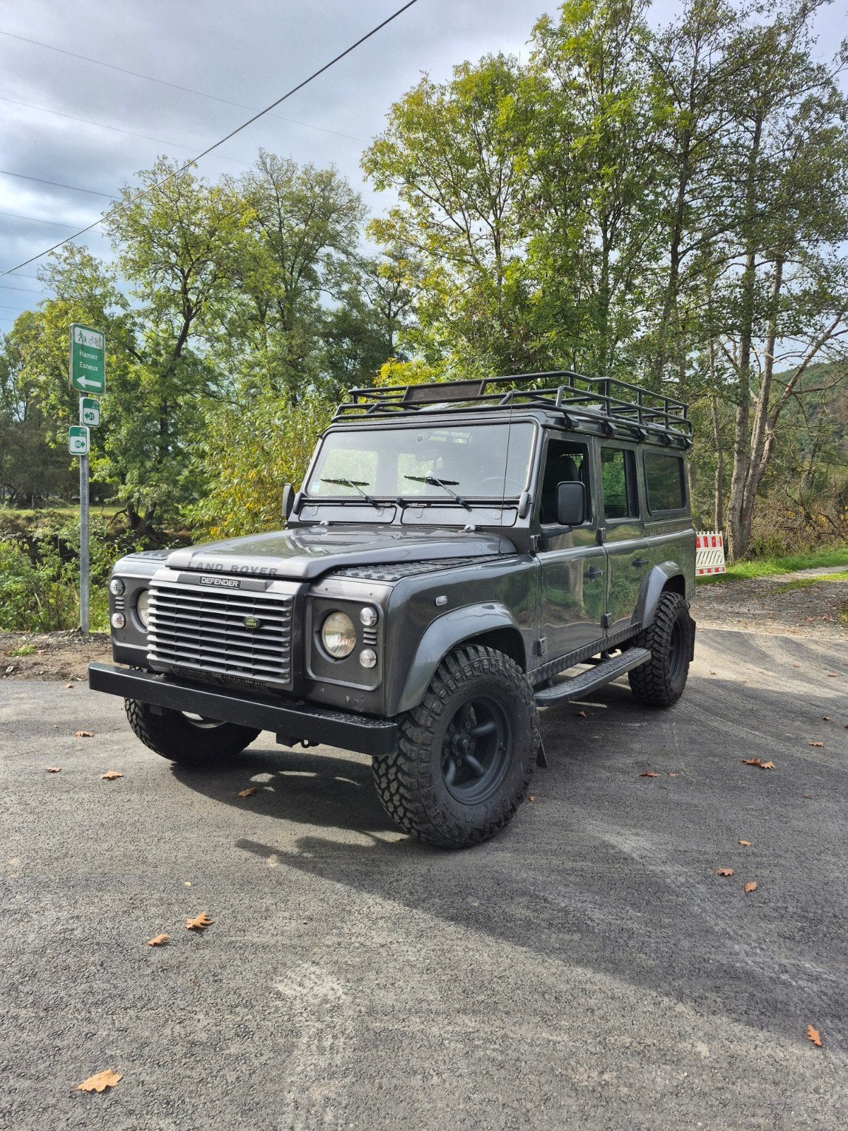 land rover defender 110 full option, Auto's, Zwart, Defender, Particulier, Zilver of Grijs