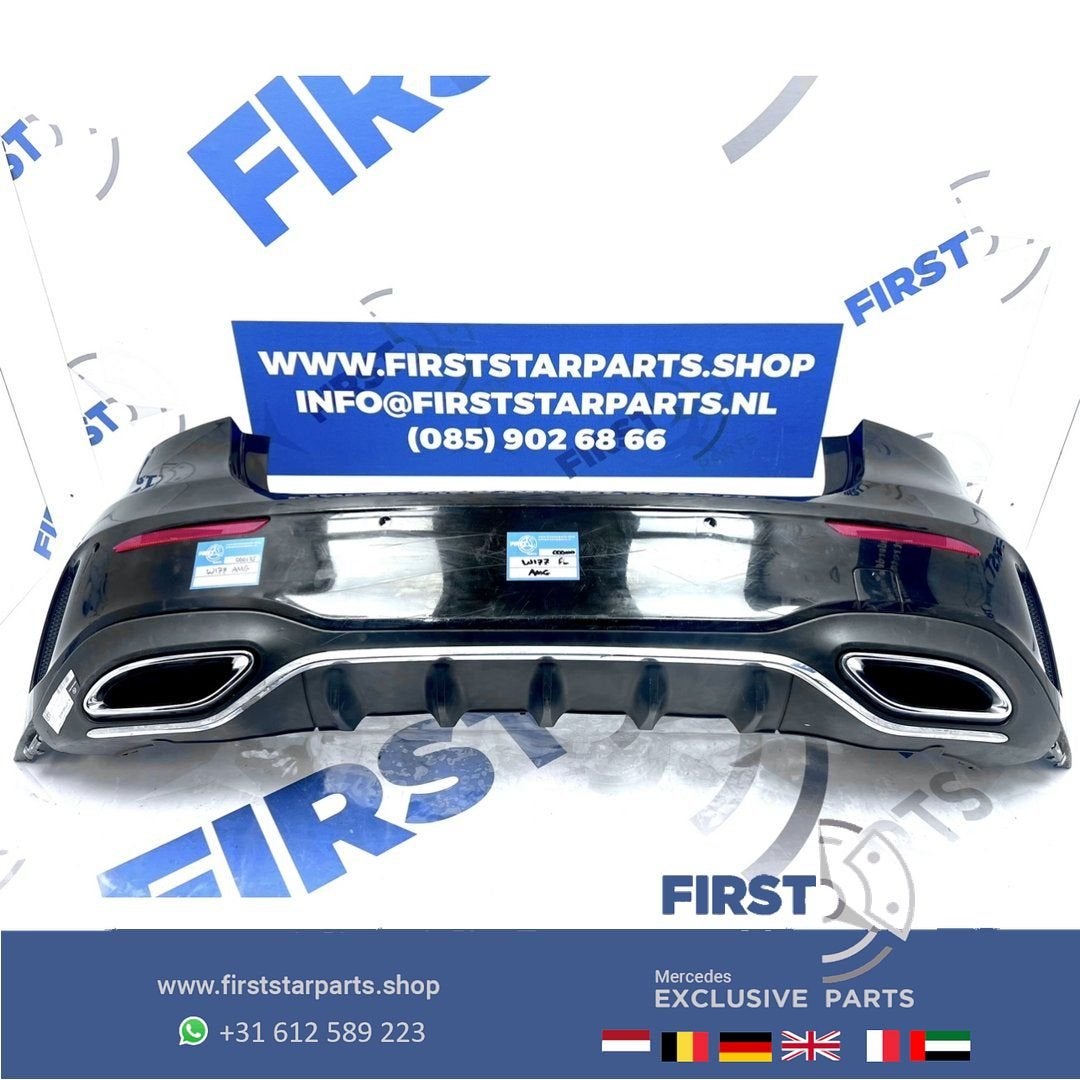 W177 FACELIFT AMG ACHTERBUMPER ZWART WIT GRIJS COMPLEET Merc, Arrière, Utilisé, -, -