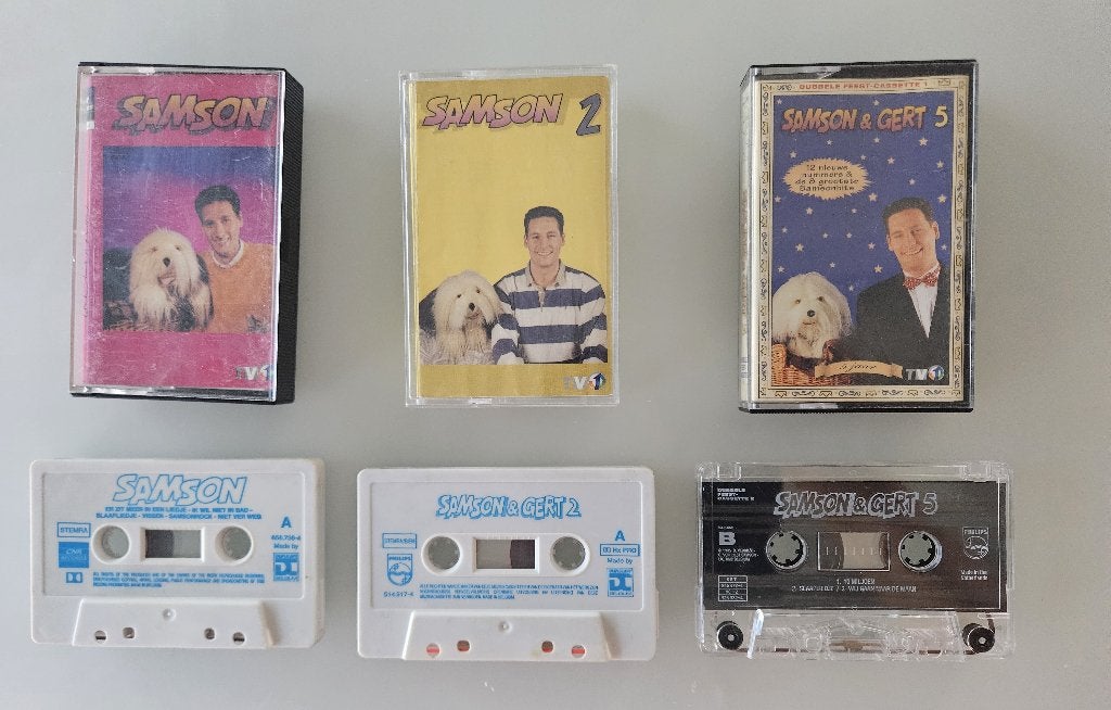 Cassetterecorder met 3 Samson & Gert muziekcassettes, CD & DVD, Cassettes audio, Enlèvement ou Envoi