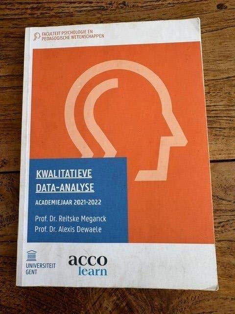 Kwalitatieve data-analyse, Enlèvement ou Envoi, Comme neuf, Enseignement supérieur