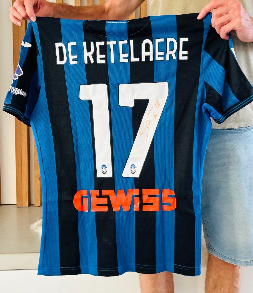 Gesigneerd Charles De Ketelaere-shirt, Kleding | Heren, Sportkleding, Maat 52/54 (L), La maglia sudata sempre, Voetbal, Gedragen
