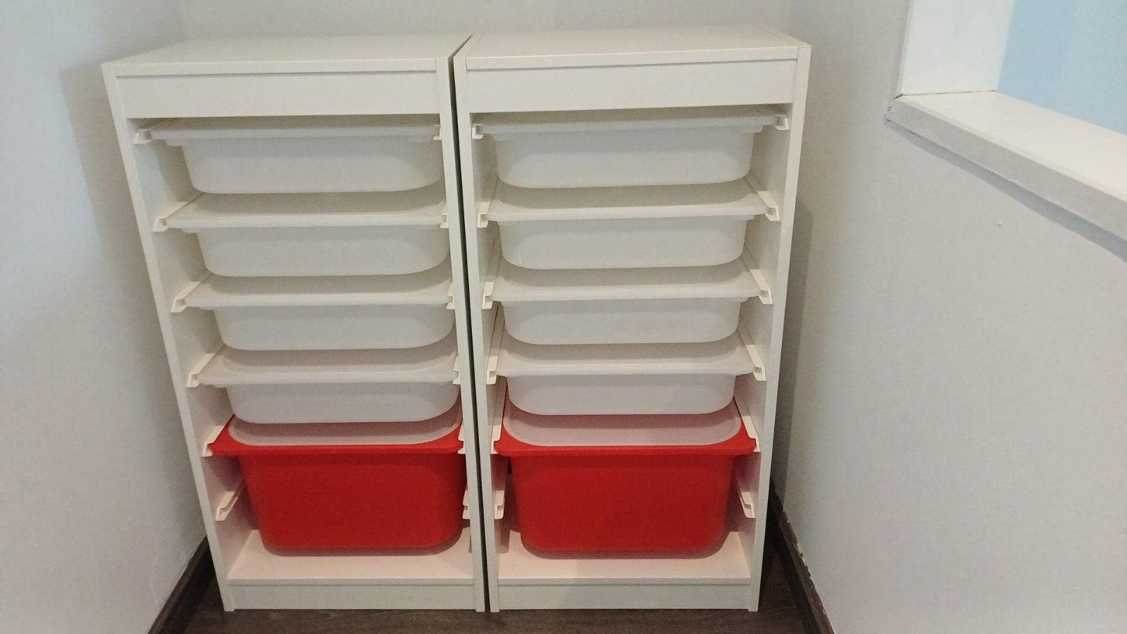2 x witte kast met ladesplastic, Huis en Inrichting, Ophalen, Gebruikt