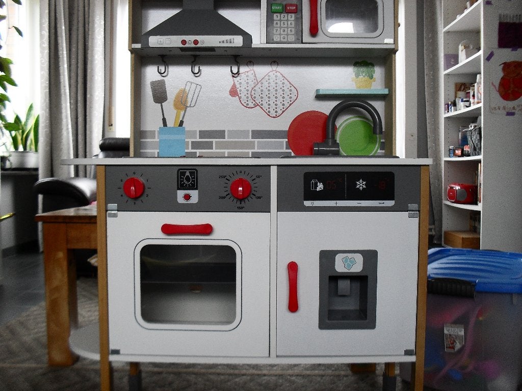 Houten speelkeuken + kassa & accessoires!, Kinderen en Baby's, Ophalen, Gebruikt, Hout, Speelkeuken