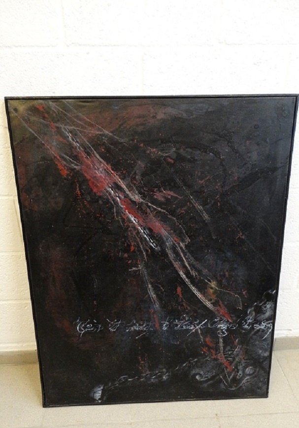 Deflorenne Xavier « composition moderne »., Antiquités & Art, Enlèvement, Signé, Peinture à l'huile