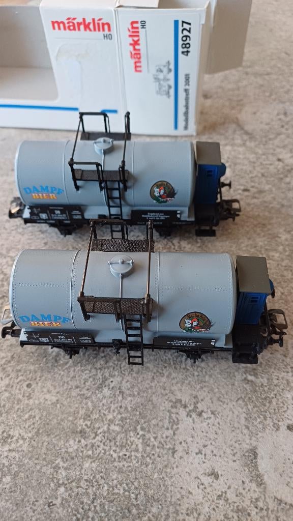 (3M) 2 Märklin HO Ketelwagon 48927 voir description, Neuf, Enlèvement ou Envoi, Courant alternatif, Wagon