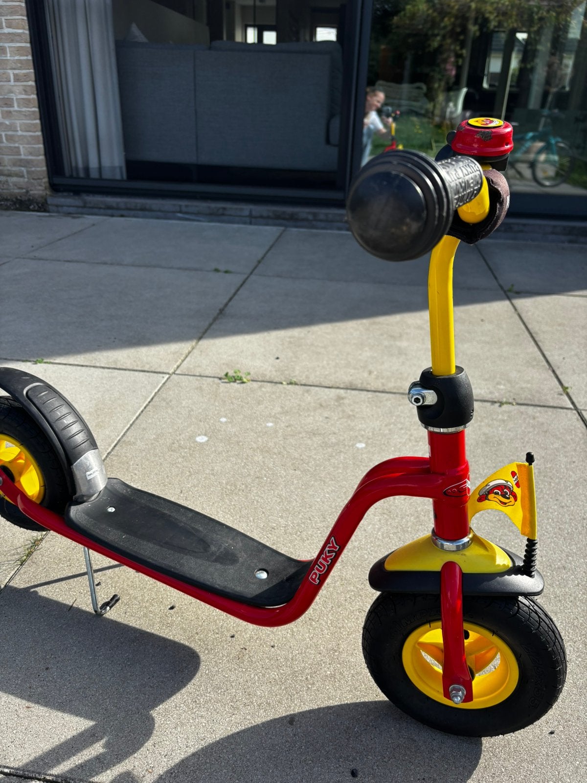Originele Puky Kinderstep - Rood / Geel - Met Luchtbanden, Fietsen en Brommers, Ophalen, Gebruikt, Gewone step