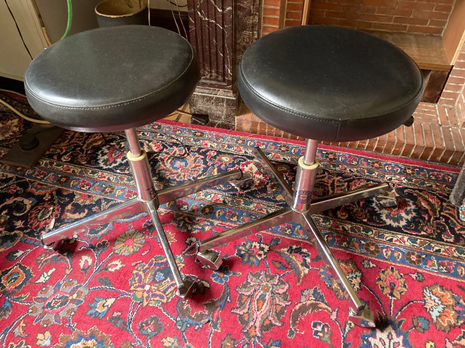 2 tabourets médicaux vintage Difra, Huis en Inrichting, Krukjes, Ophalen, Gebruikt
