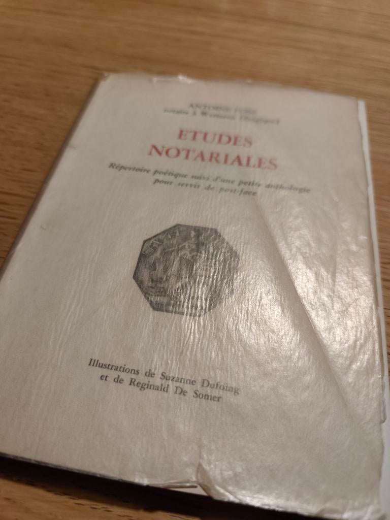 Poëzie: Études Notariales, Antoine Fobe, Wetteren., Ophalen of Verzenden