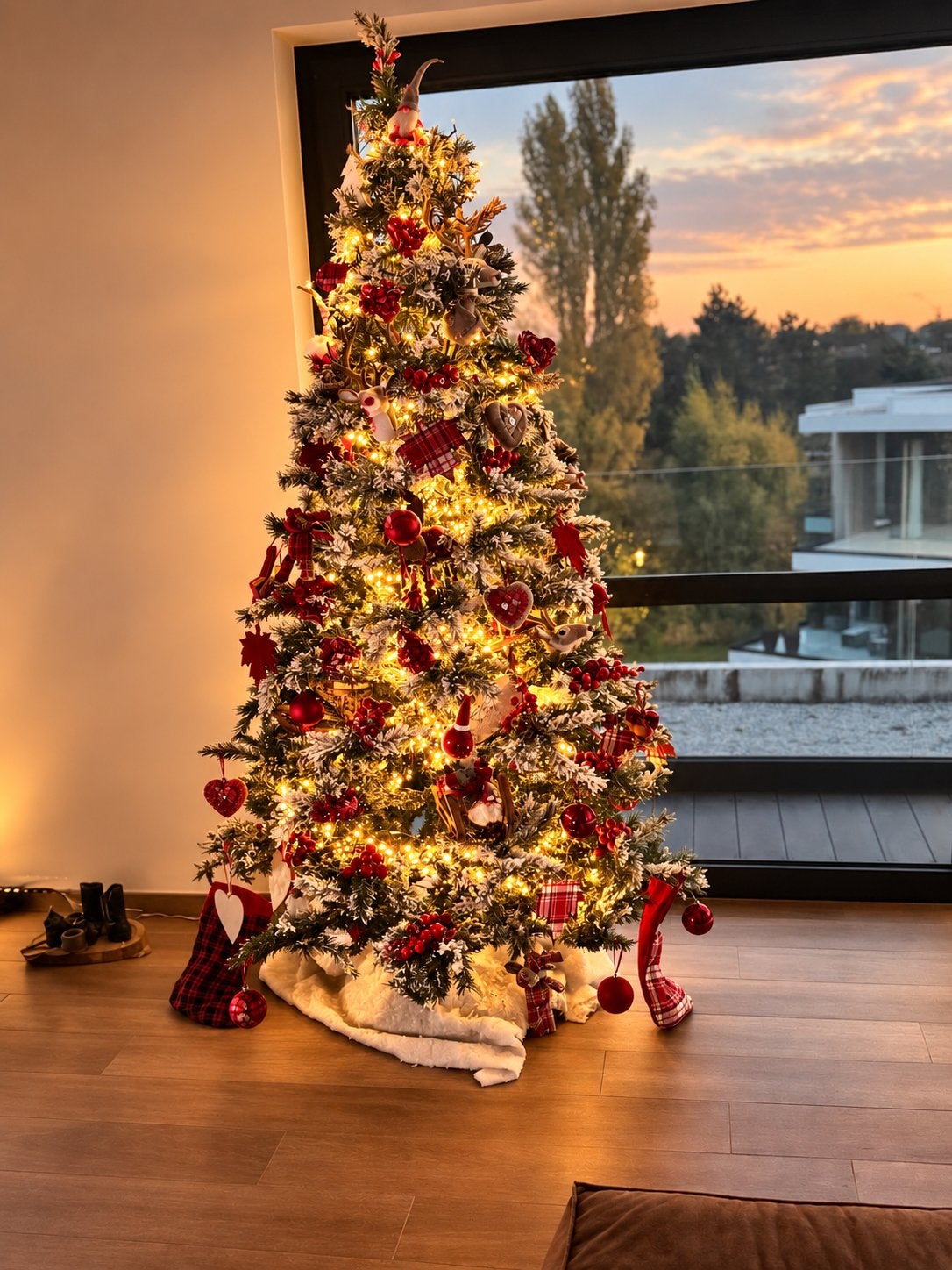 Sapin de Noëlluxueuxentièrement décoré+éclairage/décoration, Divers, Enlèvement, Comme neuf