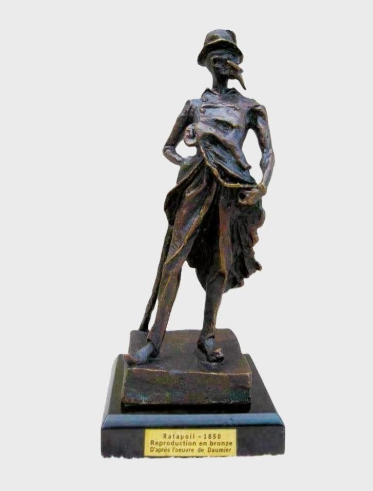 Ratapoil - HONOR  DAUMIER - brons, Antiquités & Art, Antiquités | Bronze & Cuivre, Enlèvement, Bronze