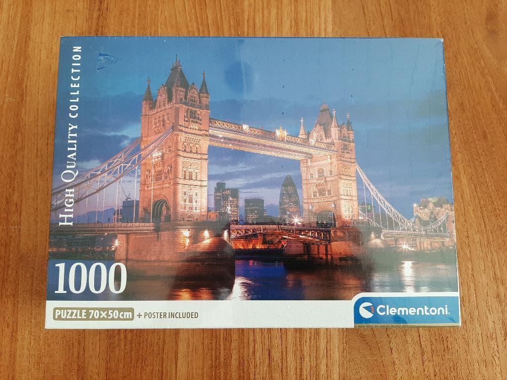Nieuwe Clementoni puzzel 1000 stuks Tower Bridge at night, Ophalen of Verzenden, 500 t/m 1500 stukjes, Nieuw, Legpuzzel