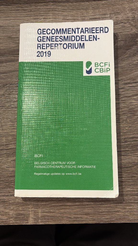 Gecommentarieerd geneesmiddelenrepertorium, Boeken, Ophalen of Verzenden, Zo goed als nieuw, Hogeschool, Bcfi