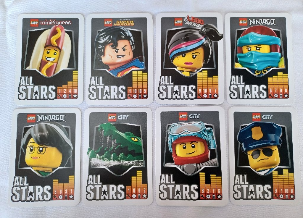 8 cartes Lego All Stars (2015), Enlèvement ou Envoi, Comme neuf, Plusieurs images