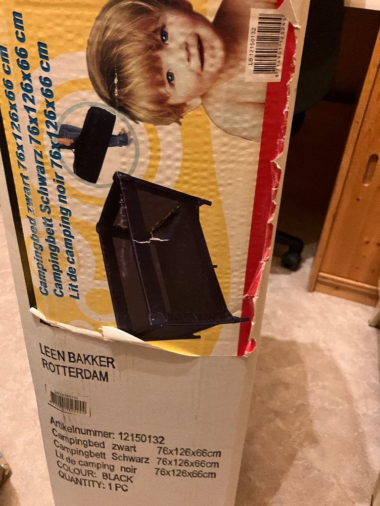 Reisbedje, Ophalen, Gebruikt, Minder dan 140 cm, Minder dan 70 cm