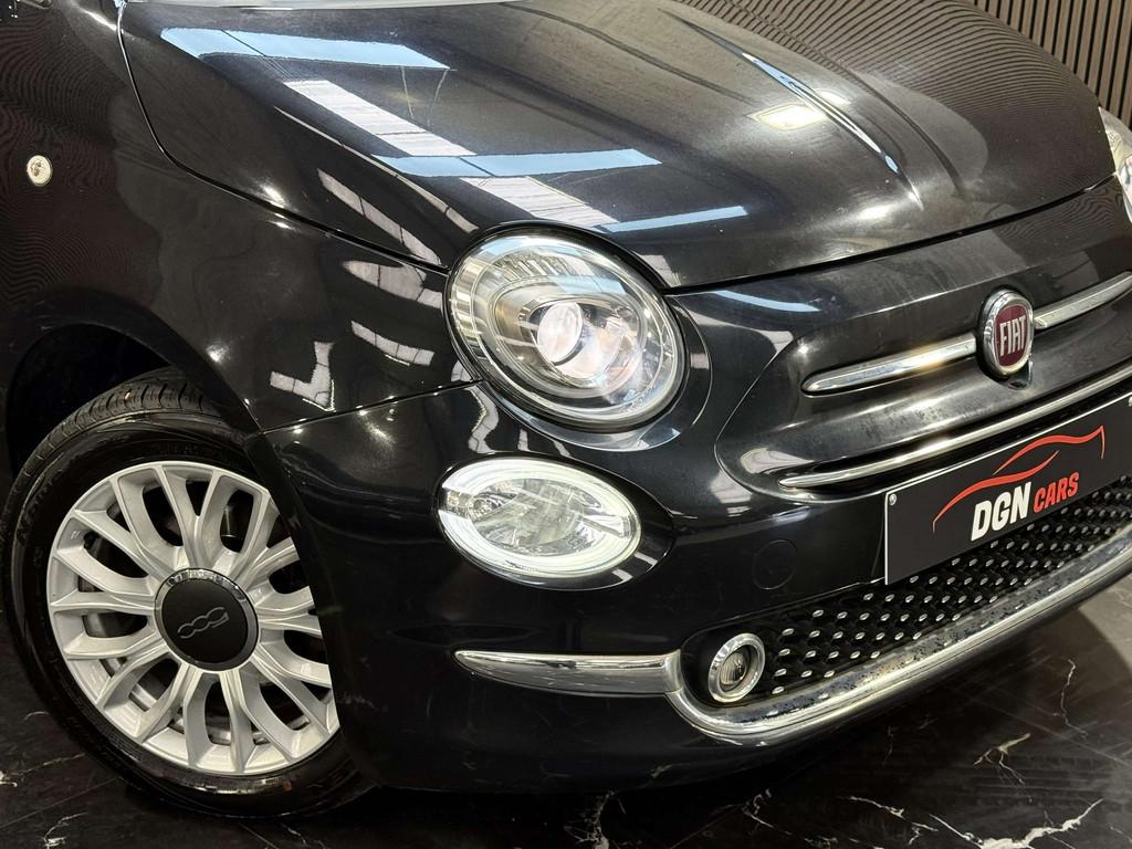 Fiat 500 500 1.2i Mirror (bj 2018), Auto's, Fiat, 4 zetels, Gebruikt, 4 cilinders, Zwart