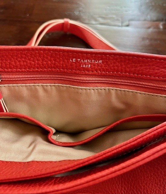 Le Tanneur oranje handtas, Handtassen en Accessoires, Tassen | Damestassen, Ophalen, Zo goed als nieuw, Oranje, Handtas