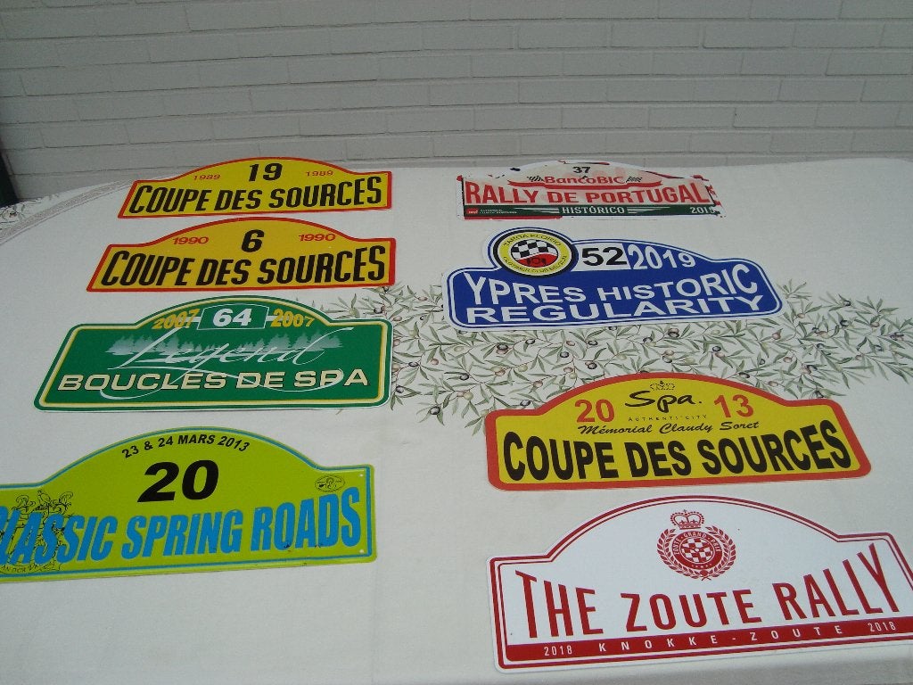 Auto rally platen, Ophalen of Verzenden, Gebruikt