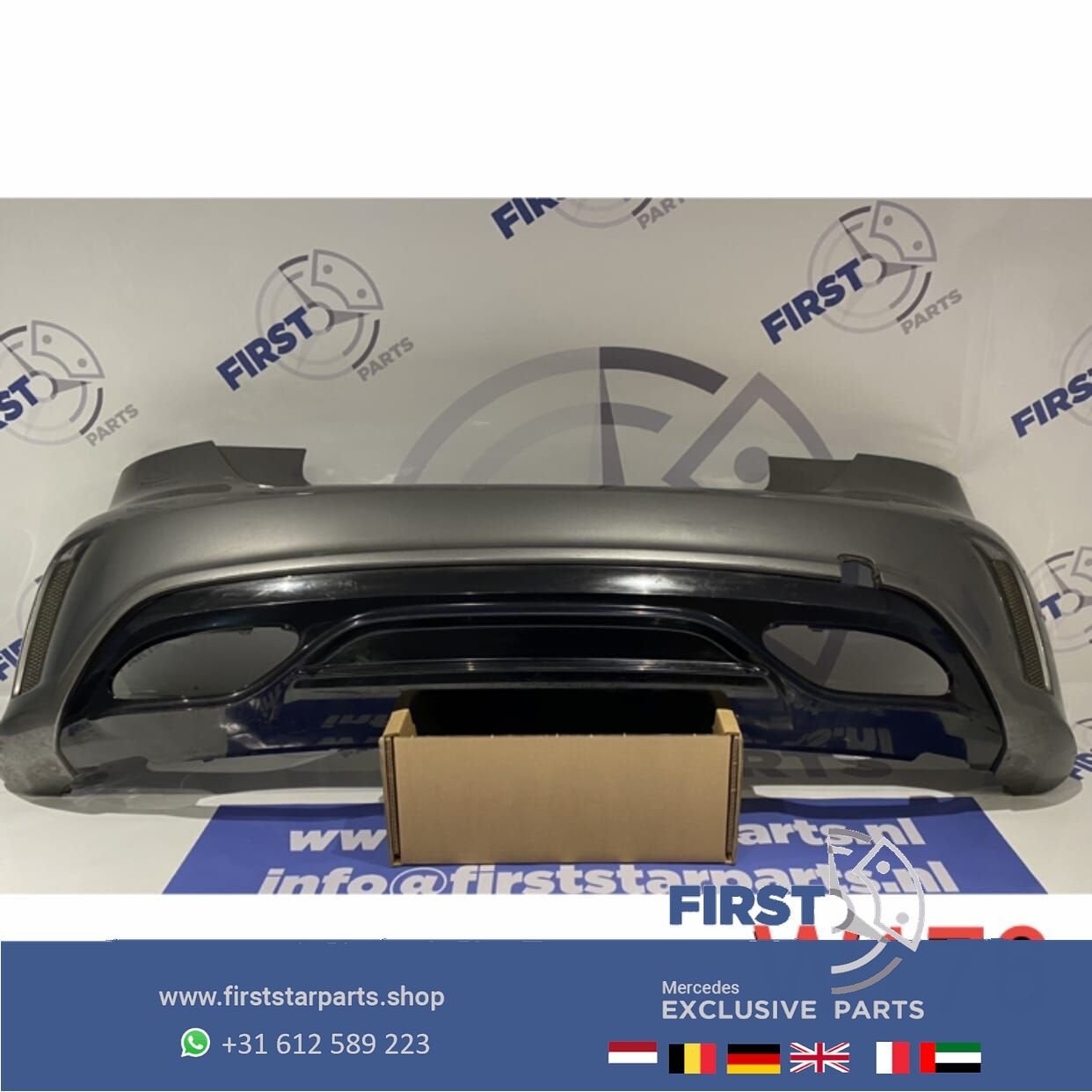 W176 A KLASSE AMG FACELIFT ACHTERBUMPER GRIJS Mercedes 2012-, Gebruikt, -, Ophalen of Verzenden, Achter