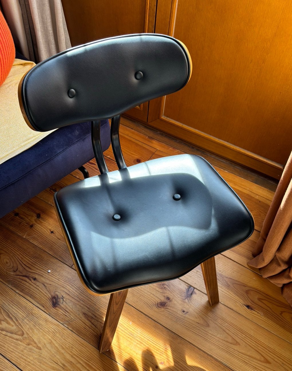 Chaise de bureau design, Ophalen, Gebruikt, Bruin, Bureaustoel
