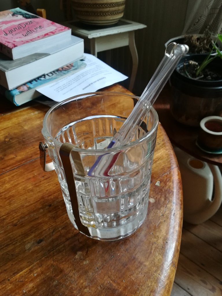 Bol à glaçon avec touilleurs à cocktail et pince vintage, Enlèvement ou Envoi