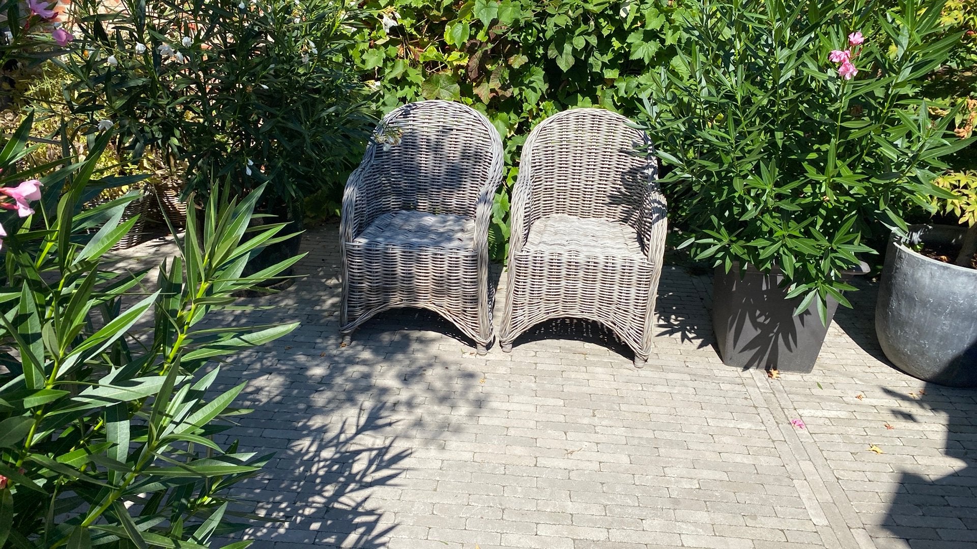 Rieten stoelen, Tuin en Terras, Ophalen, Zo goed als nieuw, Stoel