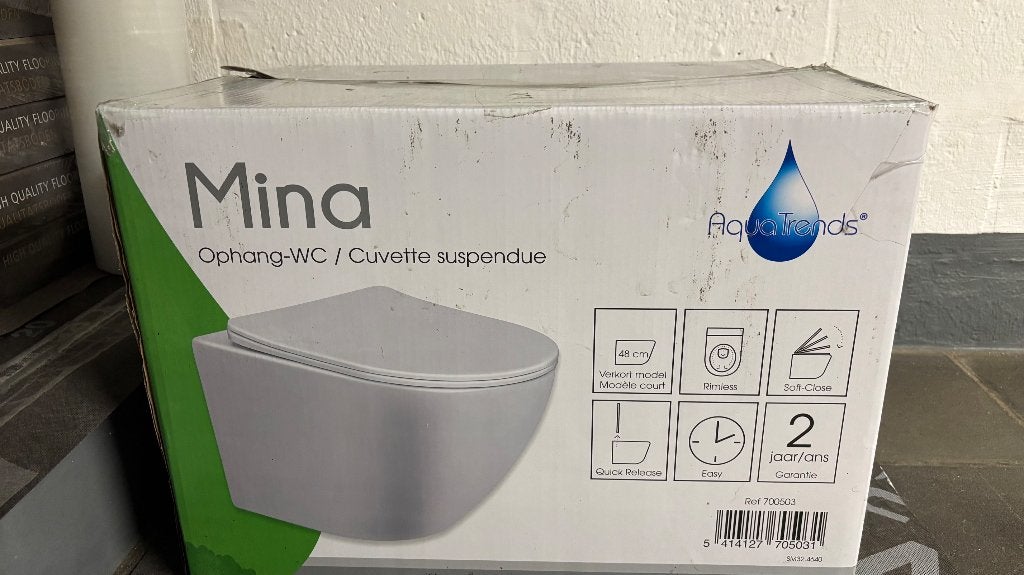 Wc Mina cuvette suspendue, Bricolage & Construction, Sanitaire, Enlèvement ou Envoi, Neuf, Toilettes