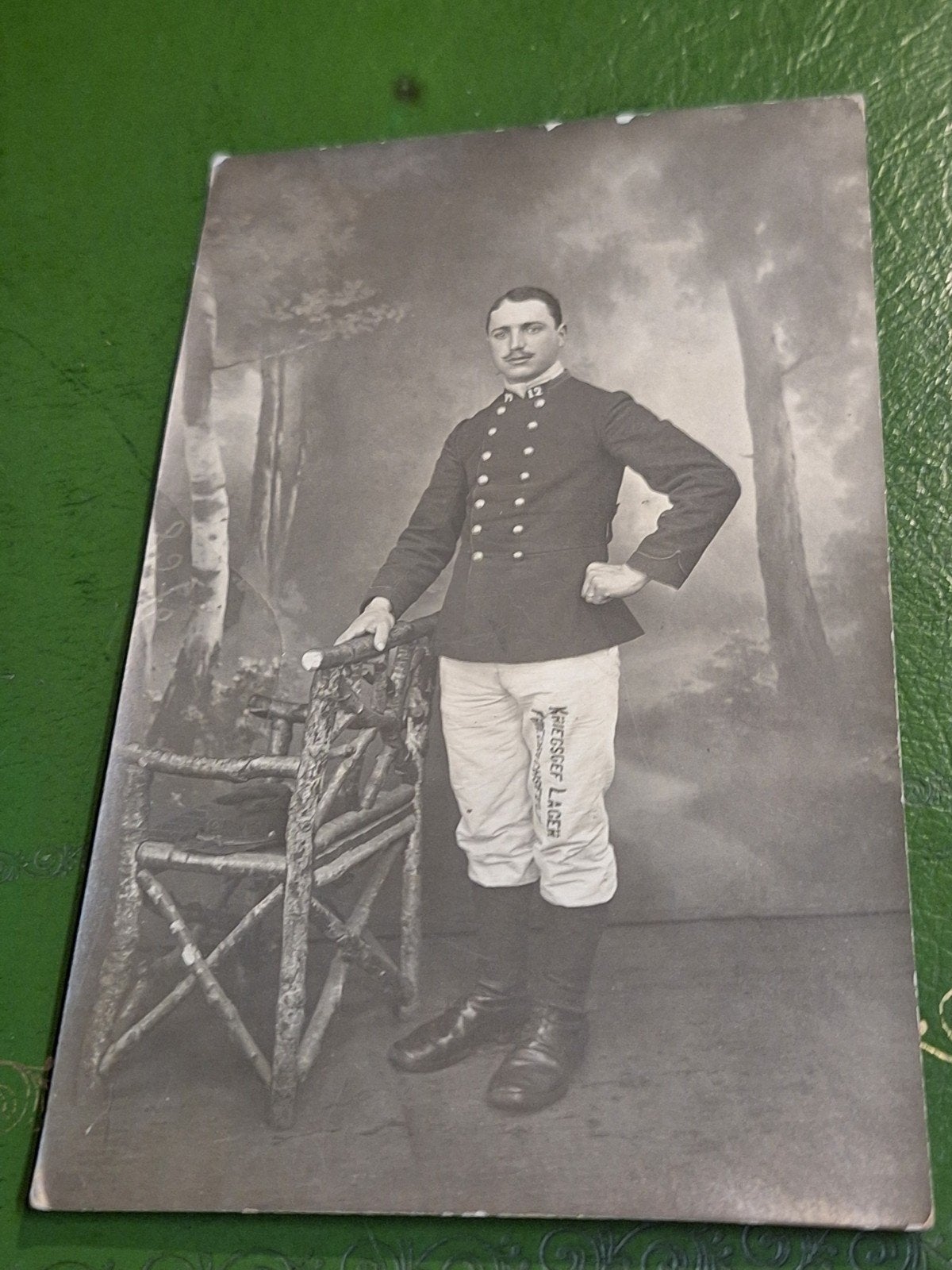 rare cp 1916 soldat en captivité 12e regiment de ligne, Collections, Enlèvement ou Envoi