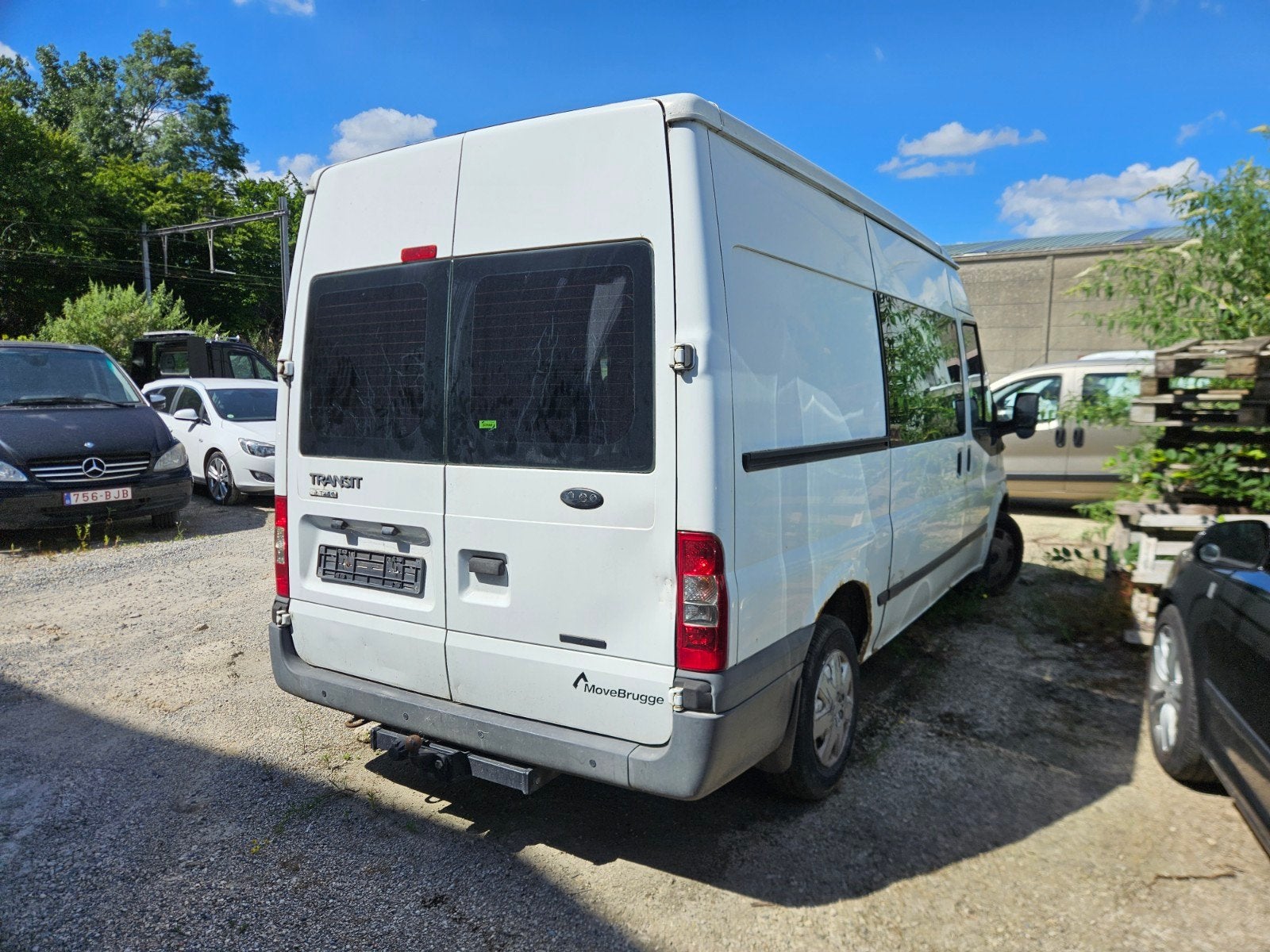 Ford transit 2.2 tdci 2009 met airco 6 person, Voorwielaandrijving, Stof, Wit, Particulier