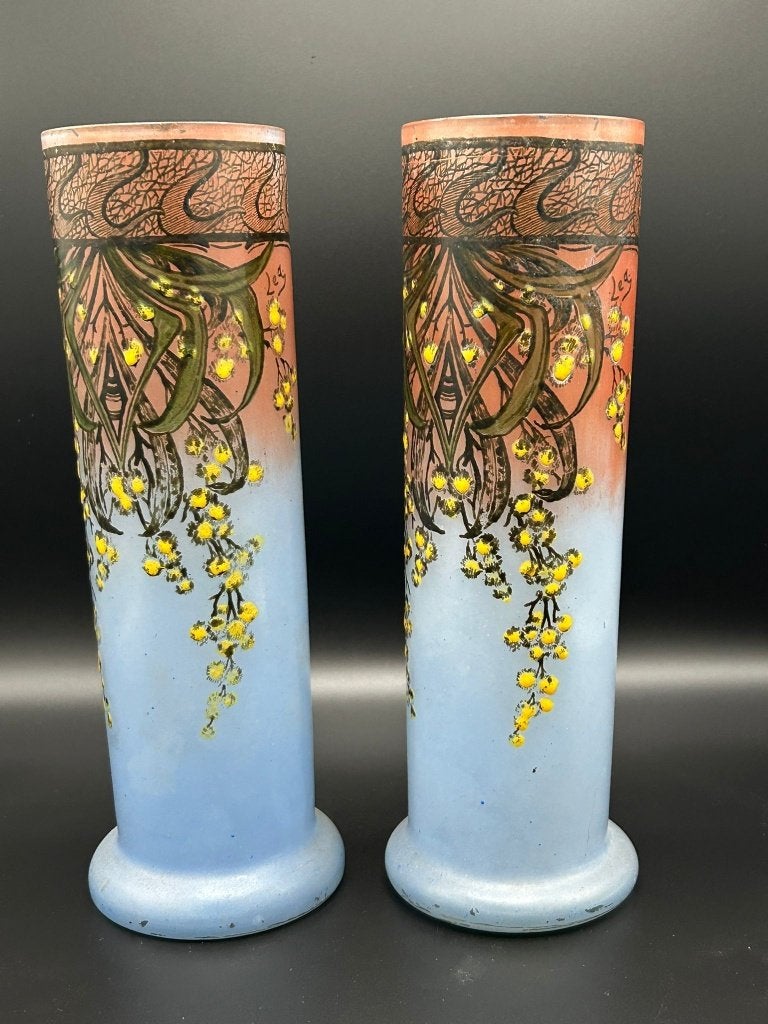 Schitterende originele set oude Legras vazen - Art Nouveau, Antiek en Kunst, Verzenden